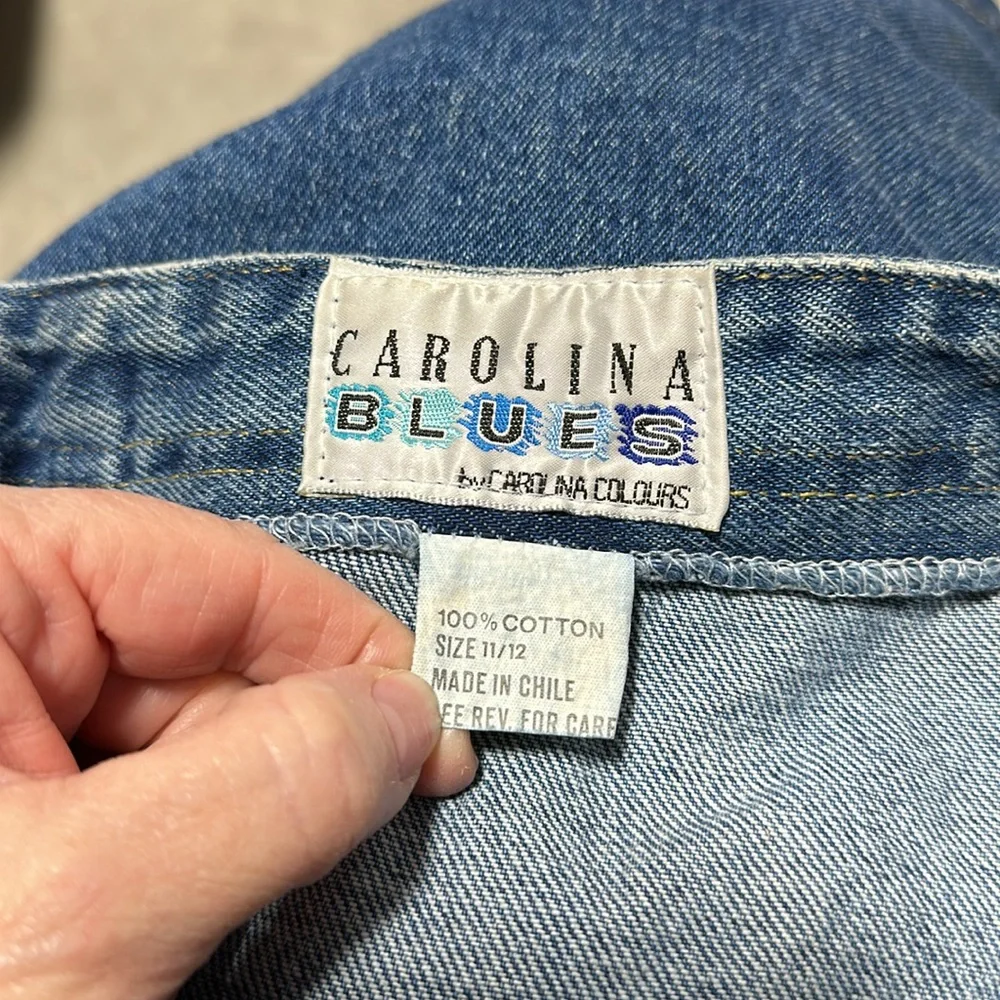 Carolina Blues ~ Blue Jean Denim Straight Pencil Skirt Maxi‎ Womens Size 11/12